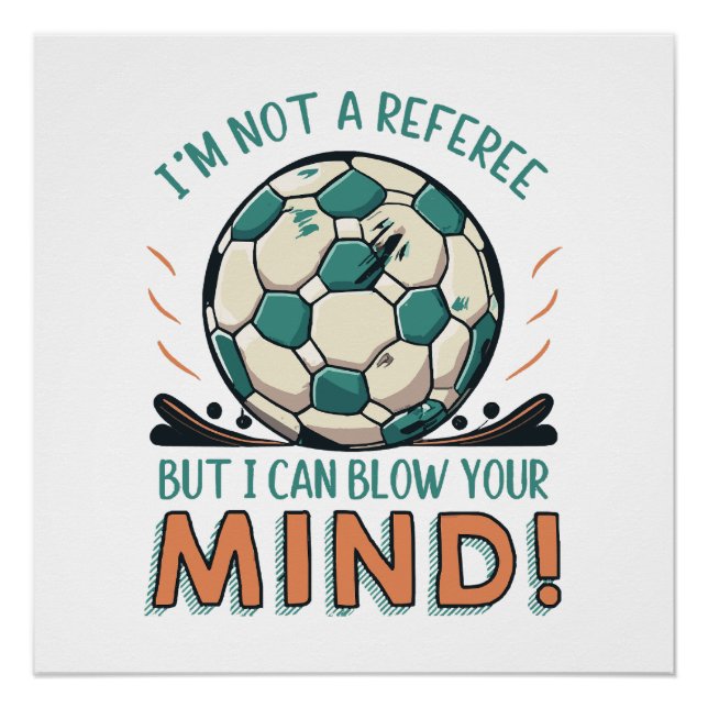 Póster Diseño divertido de fútbol (Anverso)