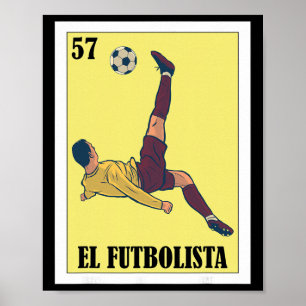 Póster Diseño divertido de fútbol mexicano - El Futbolist