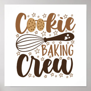 Póster Diseño divertido de galletas de pan