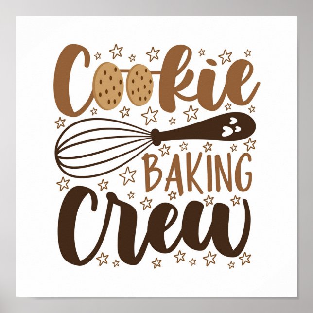 Póster Diseño divertido de galletas de pan (Frente)