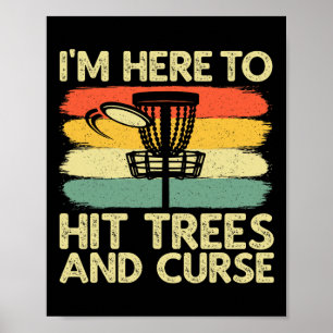 Póster Diseño Divertido de Golf de Disco para Hombres Muj