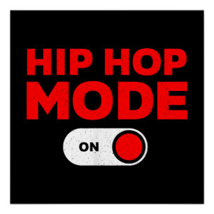 Póster Diseño divertido de hip hop para hombres mujeres H