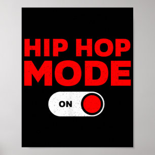 Póster Diseño divertido de hip hop para hombres mujeres H