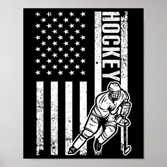 Póster Diseño divertido de hockey para hombres género fem (Frente)