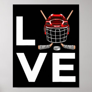 Póster Diseño divertido de hockey para niños hombres hock