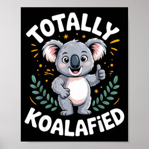 Póster Diseño Divertido de Koala para Hombres Mujeres Niñ