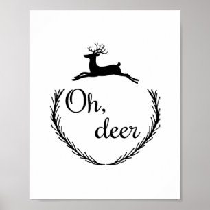 Póster Diseño divertido de Oh Deer