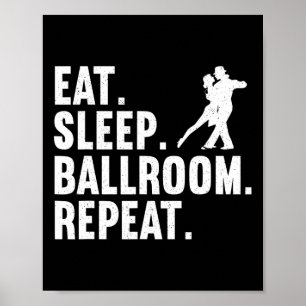 Póster Diseño divertido de salón de baile para los hombre