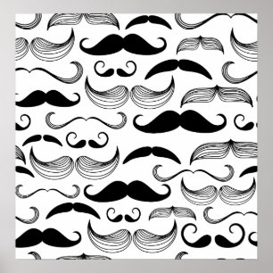 Póster Diseño divertido del bigote