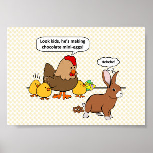 Póster Diseño divertido del impulso del chocolate