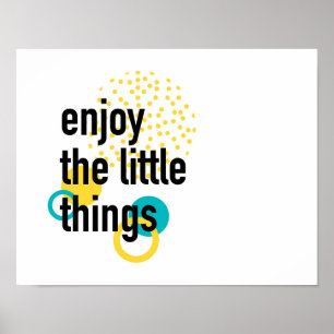 Póster Diseño divertido y moderno de Enjoy the Lıttle Thi