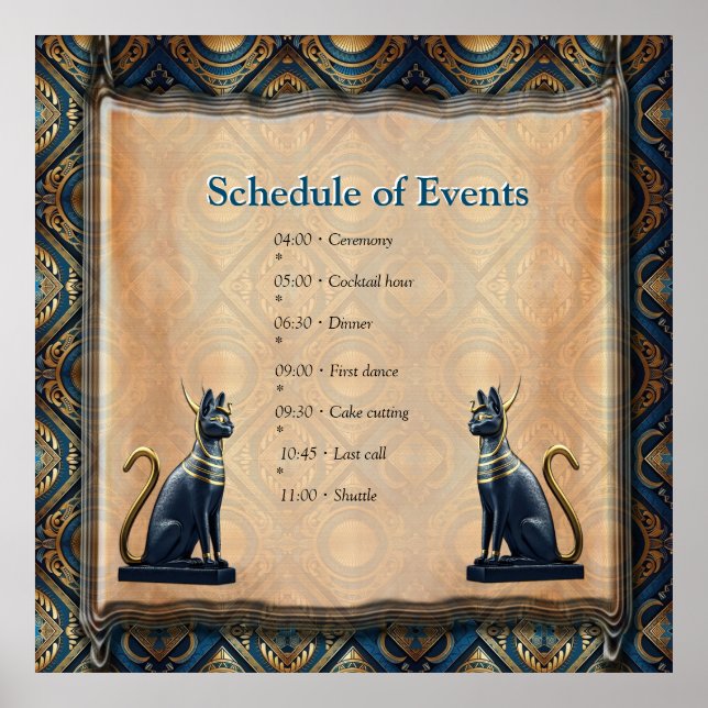 Póster Diseño egipcio, islámico, árabe y africano moderno (Frente)