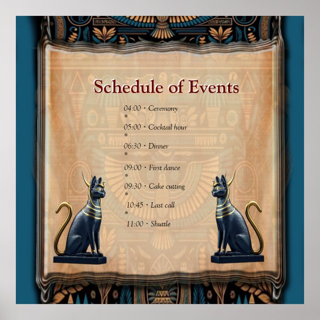 Póster Diseño egipcio, islámico, árabe y africano moderno (Frente)