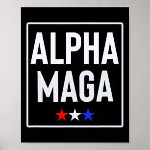 Póster Diseño electoral Alpha Mega Trump 2024