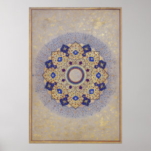 Póster Diseño elegante de flores Mandala