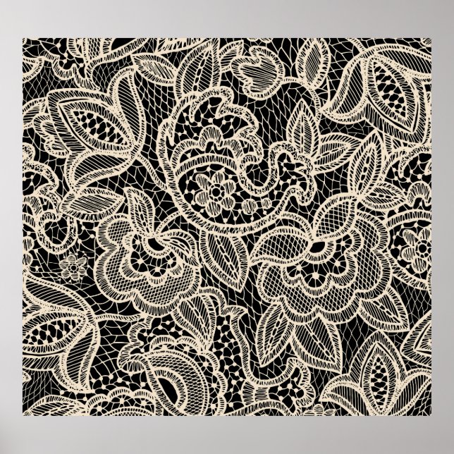 Póster Diseño elegante de patrones sin foco (Frente)