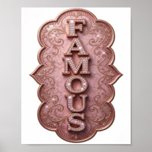 Póster Diseño FAMOSO de Chic Gold