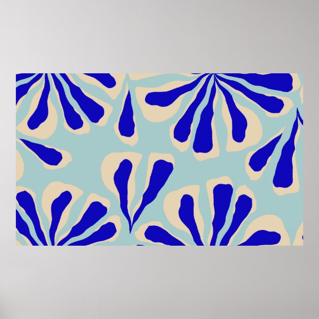 Póster Diseño floral contemporáneo y moderno. (Frente)