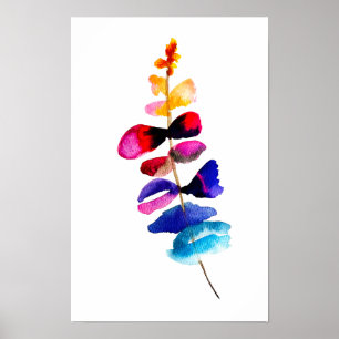 Póster Diseño floral de acuarela lindo