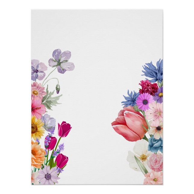 Póster Diseño floral estético - Flor (Anverso)