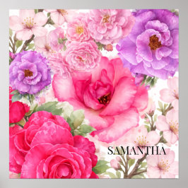 Póster Diseño Floral Personalizado