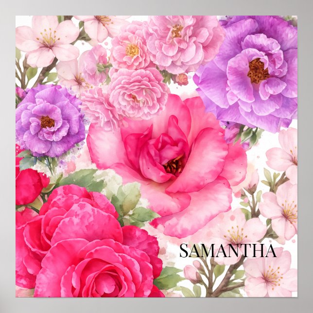 Póster Diseño Floral Personalizado (Frente)