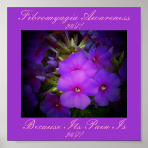 Póster Diseño floral-Poster de sensibilización sobre fibr