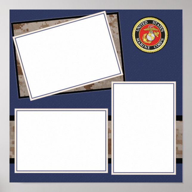 Póster Diseño fotográfico del Cuerpo de Marines personali (Frente)