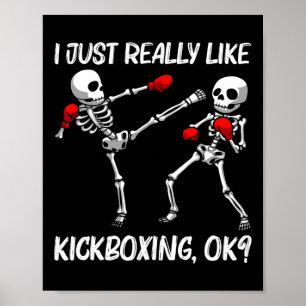 Póster Diseño genial de kickboxing para hombres y mujeres