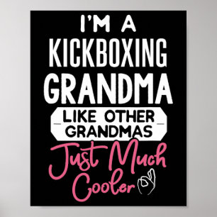 Póster Diseño genial del día de la madre kickboxing abuel
