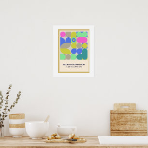 Póster diseño geométrico clásico de cartel bauhaus