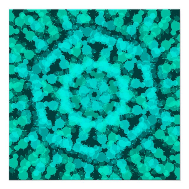 Póster Diseño geométrico de color verde (Anverso)