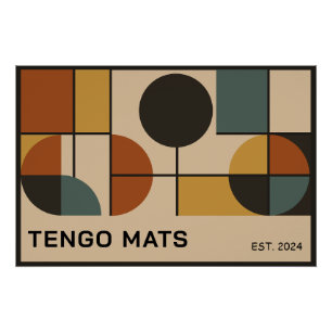 Póster Diseño geométrico de mediados de siglo