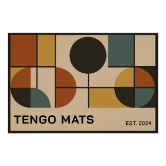 Póster Diseño geométrico de mediados de siglo