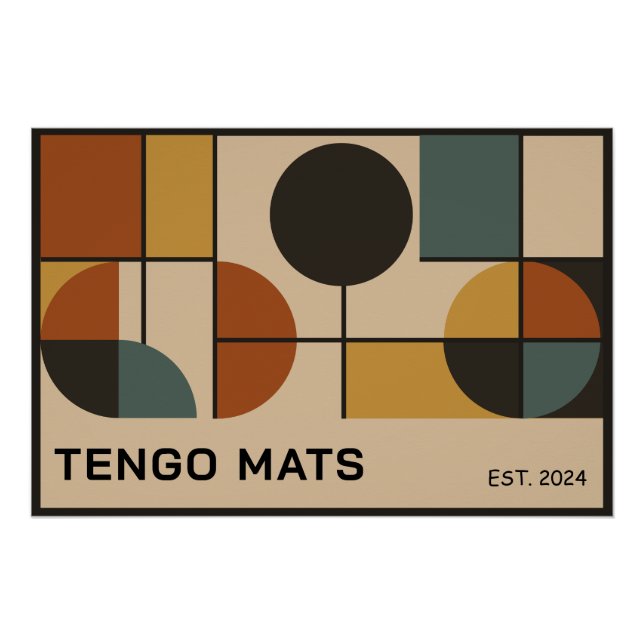 Póster Diseño geométrico de mediados de siglo (Anverso)