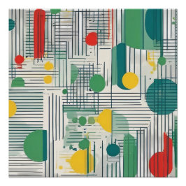 Póster Diseño geométrico dinámico y moderno