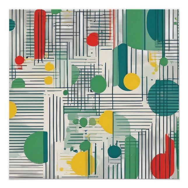 Póster Diseño geométrico dinámico y moderno (Anverso)