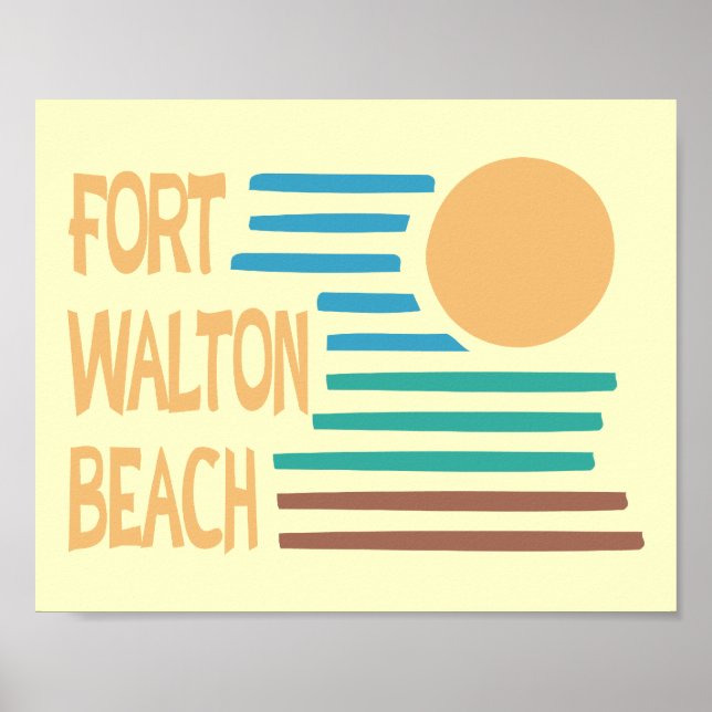 Póster Diseño geométrico Fort Walton Beach (Frente)