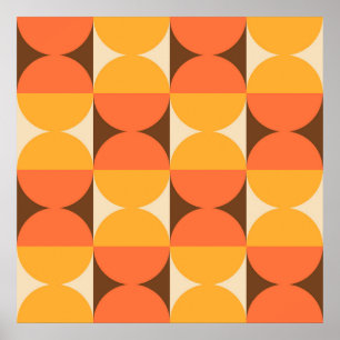 Póster Diseño geométrico moderno de mediados de siglo