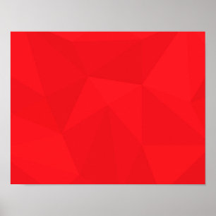 Póster Diseño geométrico rojo, fresco, único, moderno y u