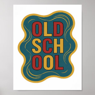 Póster Diseño Gráfico Amarillo Edgy de la VIEJA ESCUELA