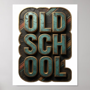 Póster Diseño Gráfico Chic Gold OLD SCHOOL