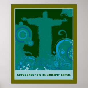 Póster Diseño gráfico de Corcovado