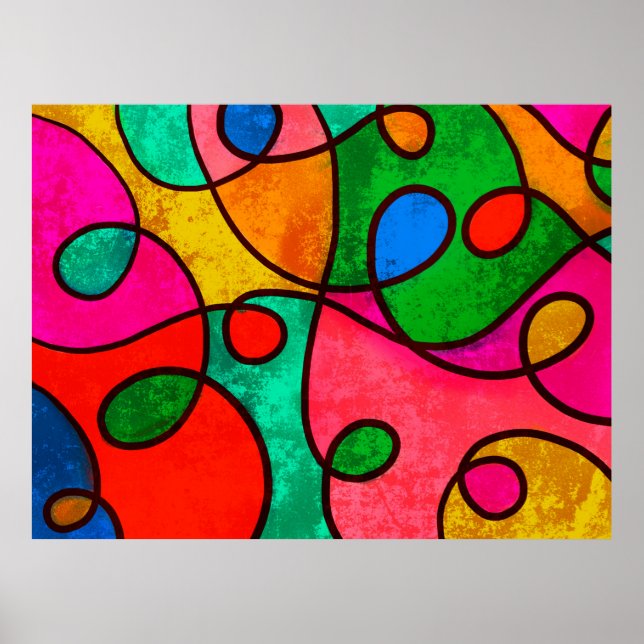 Póster Diseño gráfico de fondo abstracto (Frente)