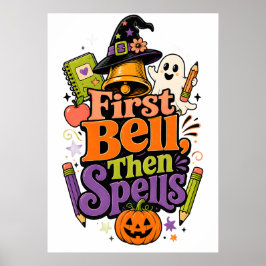 Póster Diseño gráfico espeluznante de Halloween para el r