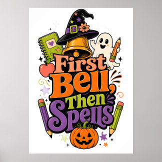 Póster Diseño gráfico espeluznante de Halloween para el r