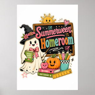 Póster Diseño gráfico espeluznante de Halloween para el r