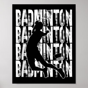 Póster Diseño Gráfico Tema Amantes del Bádminton