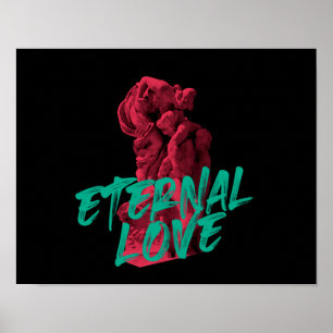 Póster Diseño gráfico vibrante, urbano y de moda Amor Ete