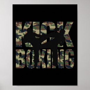 Póster Diseño Grunge de Kickboxing Lucha entre dos Kickbo